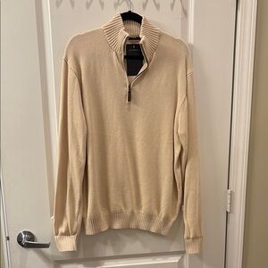 Brandy Melville Cream Quarter-Zip Pullover Sweater